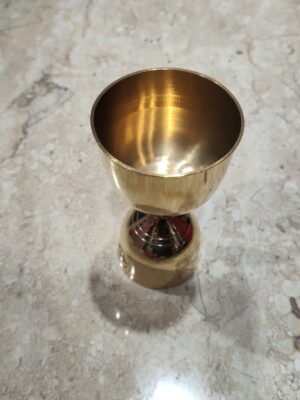 JIGGER PEG MEASURE | MOSAIC | PEG,GLASS |  | HEAVY BRS | 570