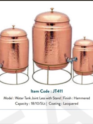 SAGA PURE COPPER JOINTLESS WATER TANKI WITH STAND | MISC | COPPER,TANKI,JUG | | 5 L | 4099