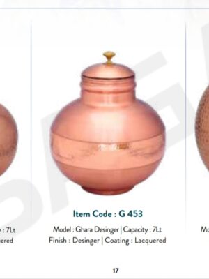SAGA PURE COPPER WATER GHADA | MISC | COPPER,GHADA,WATER POT |  | 7 L | 5299