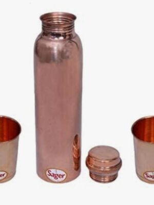 SAGA PURE COPPER WATER BOTTLE WITH GLASS | MISC | COPPER,BOTTLE |  | 920 ML | 1860