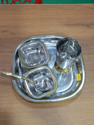 NAKODA BABY SET DOLL PLATE | MISC | THALI SET,PLATE,KATORI,SPOON,GLASS | | 5 PCS SET | 1760