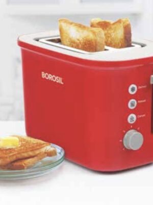 KRISPY POP UP TOASTER | BOROSIL | TOATER,POP UP TOASTER,SANDWICH MAKER | BT0800WPR-12 | 800 W RED | 2490