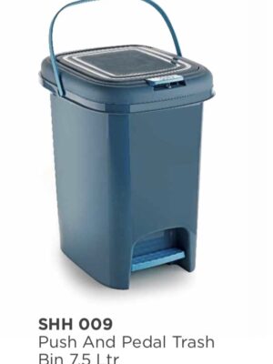 PUSH AND PEDAL TRASH BIN | CRYSTAL | CLEANING,DUSTBIN | SHH009 | 7.5 LT