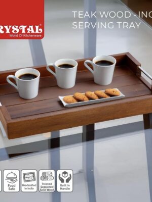 TW WOOD INOX SERVING TRAY | CRYSTAL | TRAY | CPW008 | MEDIUM | 945