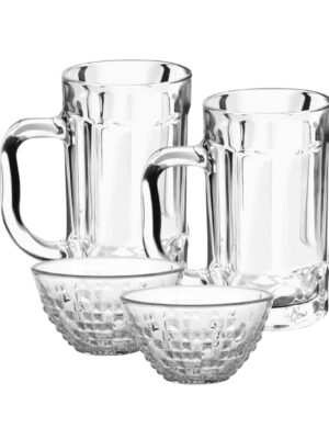 TREO ROARR SERVING SET 4 PC SET | MILTON | GIFT SET,GLASS | | 2 JUG 2 BOWL | 685