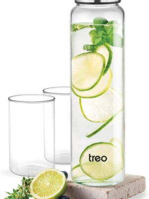 TREO CLEARVUE 800 HYDRATION 3 PC SET | MILTON | GIFT SET,GLASS |  | 1 BOTTLE 2 GLASS