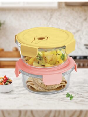 TREO LUMINO  FRESH BOROSILICATE GLASS SQUARE CONTAINER | MILTON | CONTAINER,GLASS |  | 320 ML