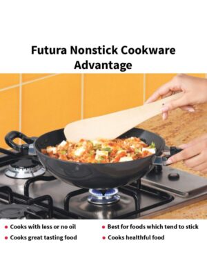 FUTURA NON STICK KADAI DEEP FRY PAN ROUND BOTTOM | HAWKINS | KADHAI,KADAI | NK25 | 2.5 LT