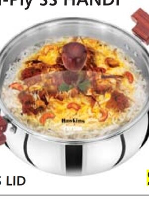 TRIPLY SS HANDI WITH GLASS LID | HAWKINS | COOKER | SSH50G | 5 LT | 3050