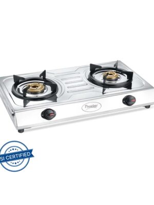 LP GAS TABLE PRIME SS 2 BRASS BURNER GAS STOVE | PRESTIGE | GAS STOVE,BURNER, |  | 2 BURNER | 3095