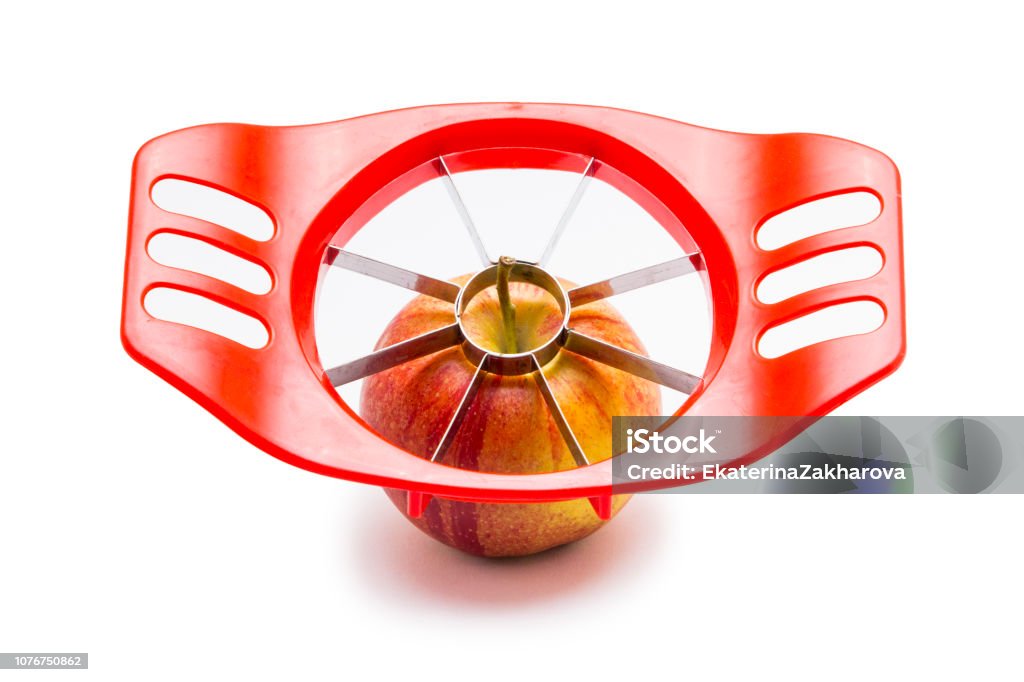 Apple cutter on white background