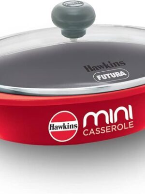 CERAMIC NON STICKRED OVAL MINI CASSEROLE WITH GLASS LID | HAWKINS | CASSROLE | DCR75G | 0.75 L