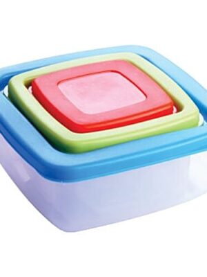 CRISP SQUARE CONTAINER | SAURA | CONTAINER,STORAGE BOX |  | SET OF 3 | 90