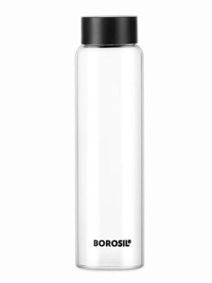 CRYSTO WIDE GLASS BOTTLE | BOROSIL | BOTTLE,GLASS | IARYBLKBT1L | 1000 ML BLACK LID | 575