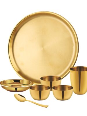 DINNER SET 7U GOLD | PNB | DINNER SET,STEEL |  | 7PCS IN SET