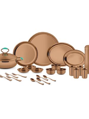 DINNER SET EMPIRE ROSE GOLD | PNB | DINNER SET,STEEL |  | 64 PCS