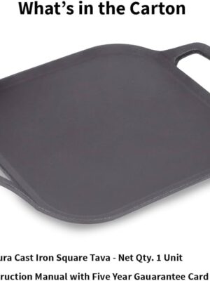 FUTURA CAST IRON SQUARE TAVA | HAWKINS | TAVA, | CIST26 | 26 CM | 2050