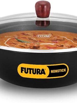 FUTURA HARD ANODISED DEEP KADAI INDUCTION WITH GLASS LID | HAWKINS | KADAI | IAK20G | 2 L | 1800