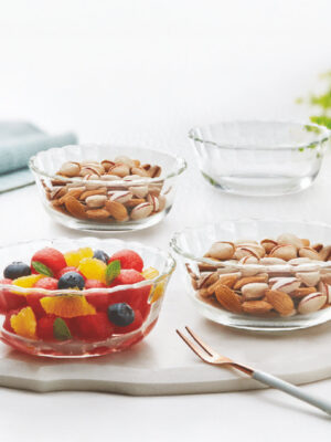 GLASS BOWL DESIGNER | BOROSIL | BOWL,GLASS | IY22CUP4304GS | 430 ML SET OF 4 | 695