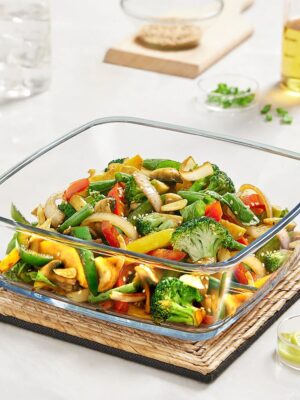 GLASS DISH MICROWAVE SQUARE DISH WITH HANDLE | BOROSIL | BOWL,GLASS,MICROWAVE | IH22DH12226 | 1.6 LT