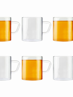 GLASS MUG CLASSIC | BOROSIL | MUG,CUP | BV430112098 | 190 ML SET OF 6 | 595