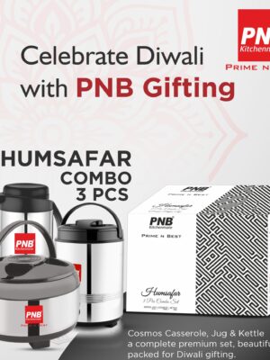 HUMSAFAR COMBO 3 PCS GIFT SET | PNB | TIFFIN,LUNCH BOX | | COSMOS CASSEROLE 2000 ML JUG 4.5 L KETTLE 9000 ML