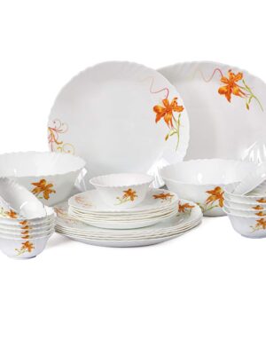 IMPERIAL DINNER SET ORANGE LILY | CELLO | DINNER SET |  | 27 SET | 3295