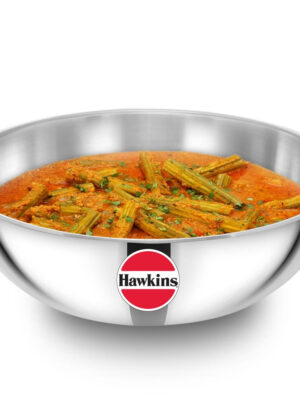 METRO KADAI TASLA TRIPLY SS | HAWKINS | KADHAI,STEEL | SSTA50 | 5 LT
