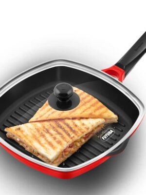 NS DIE CAST GRILL PAN GLASS LID | HAWKINS | PAN | DCGP30G | 30 CM