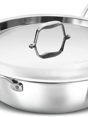 PRO TRIPLY SS DEEP FRY PAN WITH SS LID | HAWKINS | PAN | PSK50S | 5 L