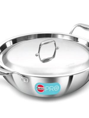 PRO TRIPLY SS DEEP FRY PAN WITH SS LID | HAWKINS | PAN | PSK60S | 6 L