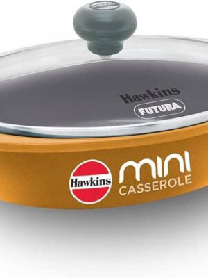 ROUND MINI CASSEROLE WITH GLASS LID YELLOW | HAWKINS | CASSROLE | DCY75G | 0.75 LT