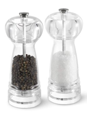 SALT SHAKER AND PEPPER MILL | CRYSTAL | SHAKER,SALT N PEPPER | MKA042 |