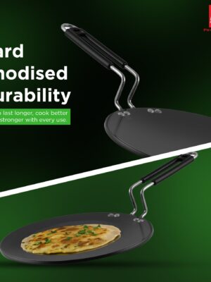 SOLITAIRE HARD ANODISED HA ROTI TAWA IB WITH SS ROD | PNB | TAWA | CSRT 280 | 280 MM