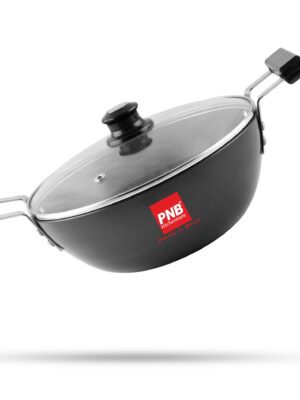 SOLITAIRE HARD ANODISED SMART KARAI IB WITH LID | PNB | KARAHI,KARAI |  | 280 MM