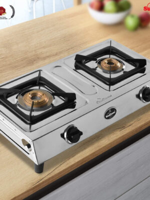 SUNFLAME SHAKTI STAR 2 BURNER GAS STOVE SS | SUNFLAME | STEEL,GAS STOVE,BURNER,CHULHA |  |  | 2995