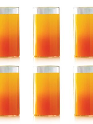 VISION GLASS PRISM | BOROSIL | GLASS | | LARGE 350 ML SET OF 6