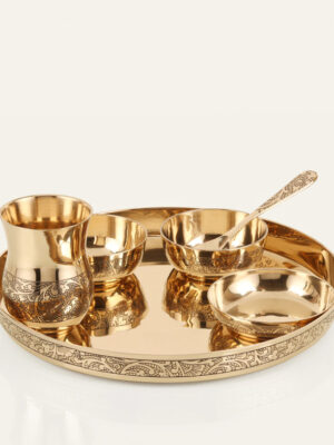 M2S KANSA THALI SET  ETCHING | MISC | THALI SET,BRASS |  | 6 PCS SET | 6499